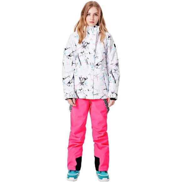 Women's Ski Jackets and Pants Set Windproof Waterproof Insulated Snowsuit - Picture 1 of 6